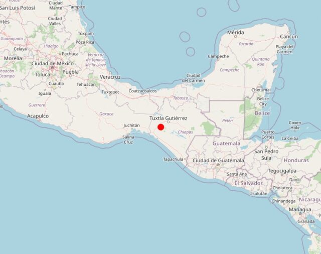 Un sismo muy ligero sacude Cintalapa