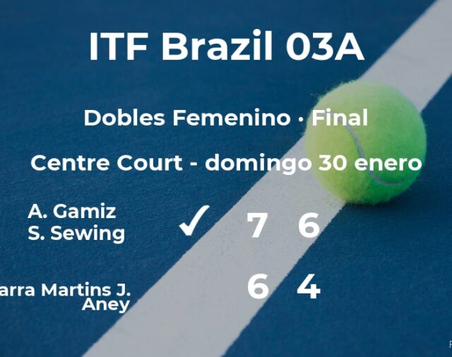 Victoria para Gamiz y Sewing en la final del torneo de Florianópolis