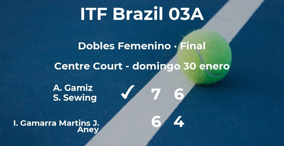 Victoria para Gamiz y Sewing en la final del torneo de Florianópolis