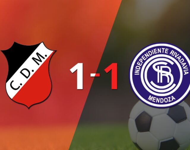 Deportivo Maipú e Independiente Mdz. se reparten los puntos y empatan 1-1