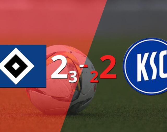 Con doblete de Robert Glatzel, Hamburgo SV empató con Karlsruher 2-2