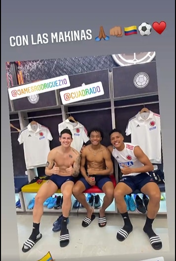 La foto entre James Rodríguez y Juan Guillermo Cuadrado que demuestra total armonía en la selección Colombia