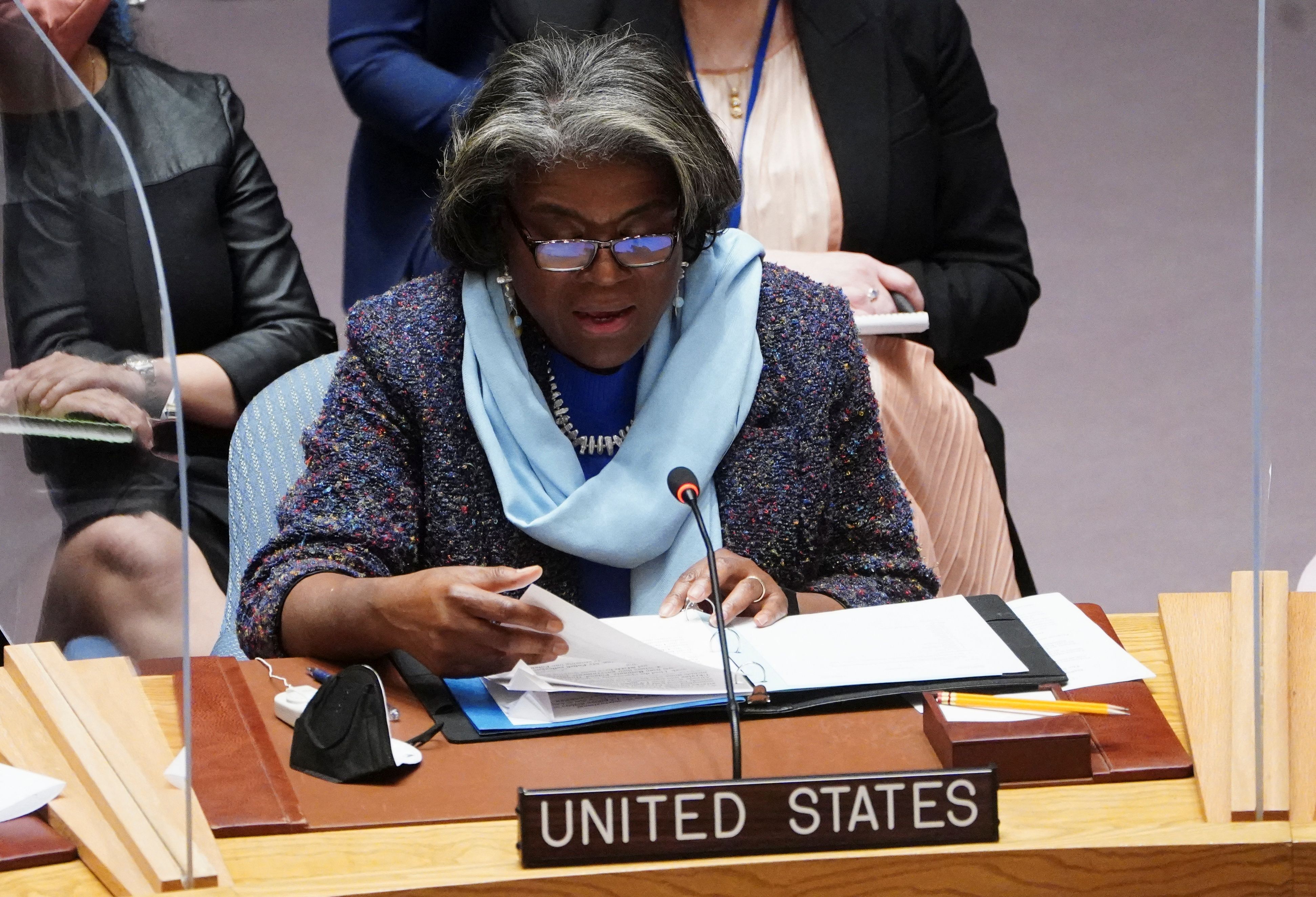 La embajadora de Estados Unidos ante Naciones Unidas, Linda Thomas-Greenfield