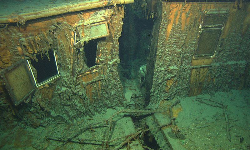 Lo que queda del Titanic subsiste a 3.800 metros de profundidad. Se presume que dentro de unos años se convierta en un esqueleto de hierros irreconocibles