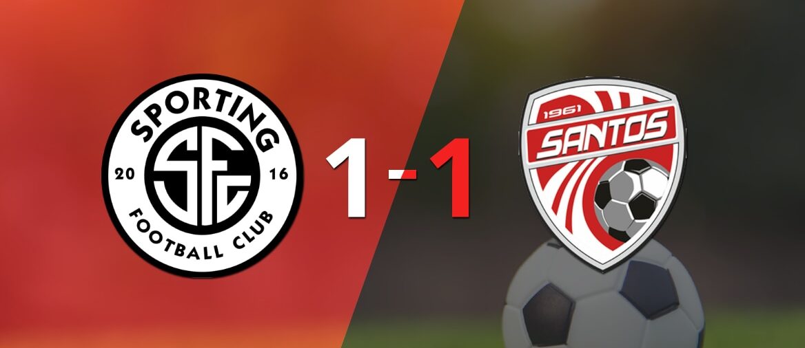 Sporting FC y Santos se reparten los puntos y empatan 1-1