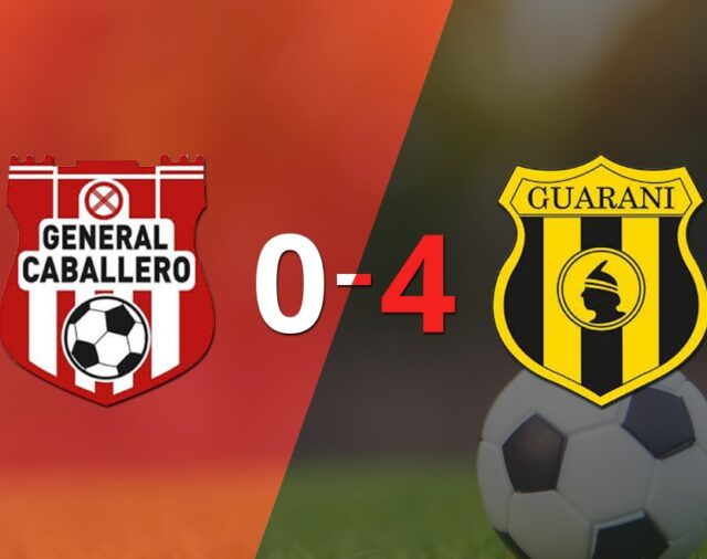 De visitante, Guaraní goleó a General Caballero JLM con un contundente 4 a 0