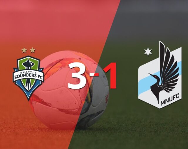En su casa, Seattle Sounders vence 3 a 1 a Minnesota United