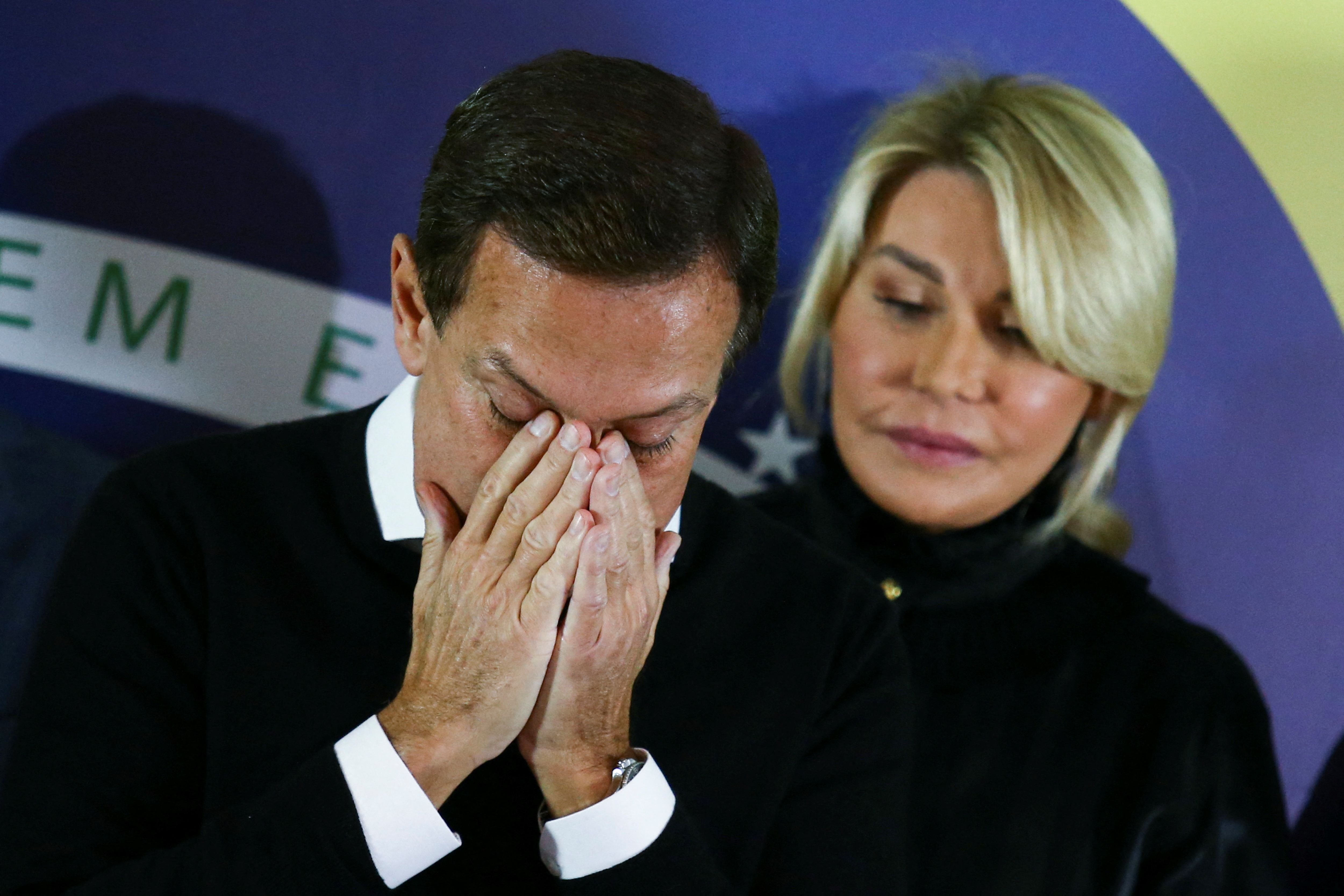 Joao Doria hizo el anuncio entre lágrimas (REUTERS/Carla Carniel)