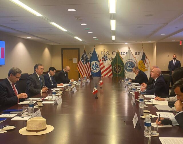 Marcelo Ebrard se reunió con Alejandro Mayorkas, Secretario de Seguridad Nacional de EEUU