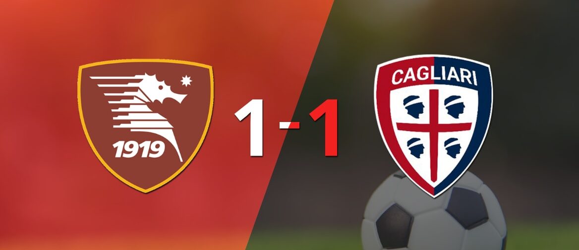 Salernitana y Cagliari se reparten los puntos y empatan 1-1