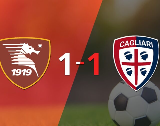 Salernitana y Cagliari se reparten los puntos y empatan 1-1