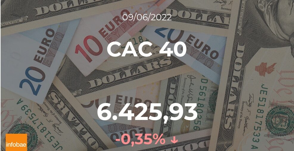 CAC 40 de París arranca operaciones con números a la baja este 9 de junio