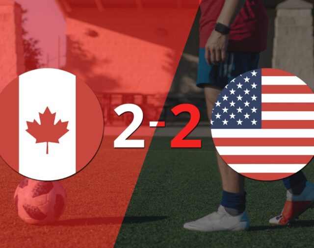 Canadá y Estados Unidos igualaron por 2 en un vibrante partido