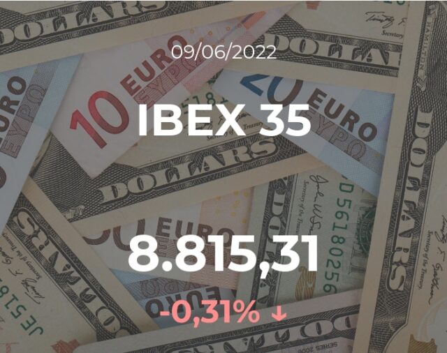 El IBEX 35 desciende 0,31% tras la apertura de este 9 de junio