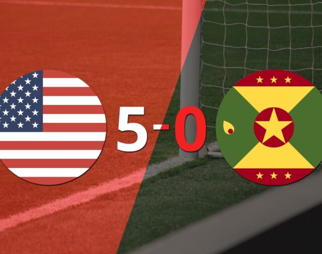 Estados Unidos liquidó en su casa a Granada por 5 a 0