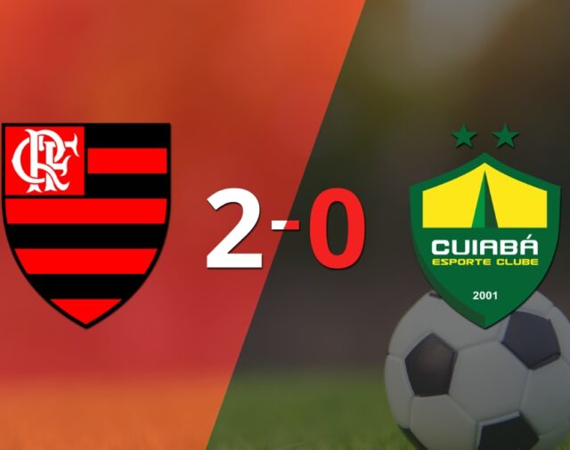 Sólido triunfo de Flamengo por 2-0 frente a Cuiabá