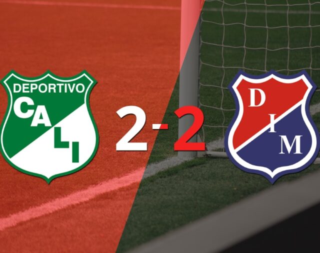 Deportivo Cali empató 2-2 en casa con Independiente Medellín