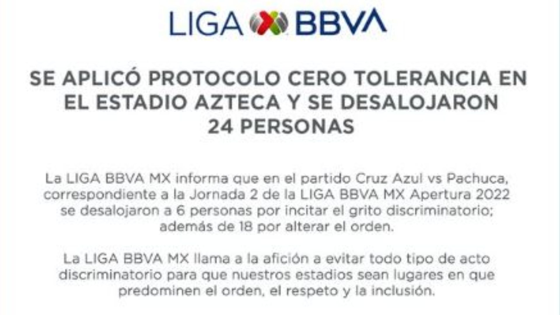 Liga BBVA MX, 2022, Estadio Azteca
