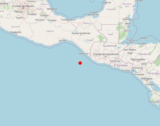 Se registra un temblor en Cd Hidalgo, Chiapas