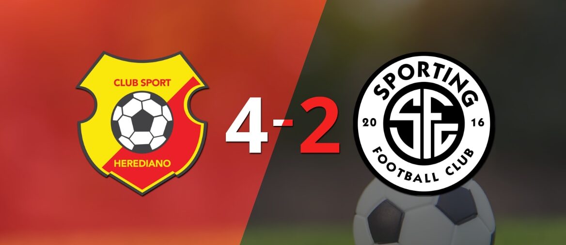 Contundente 4-2 de Herediano sobre Sporting FC