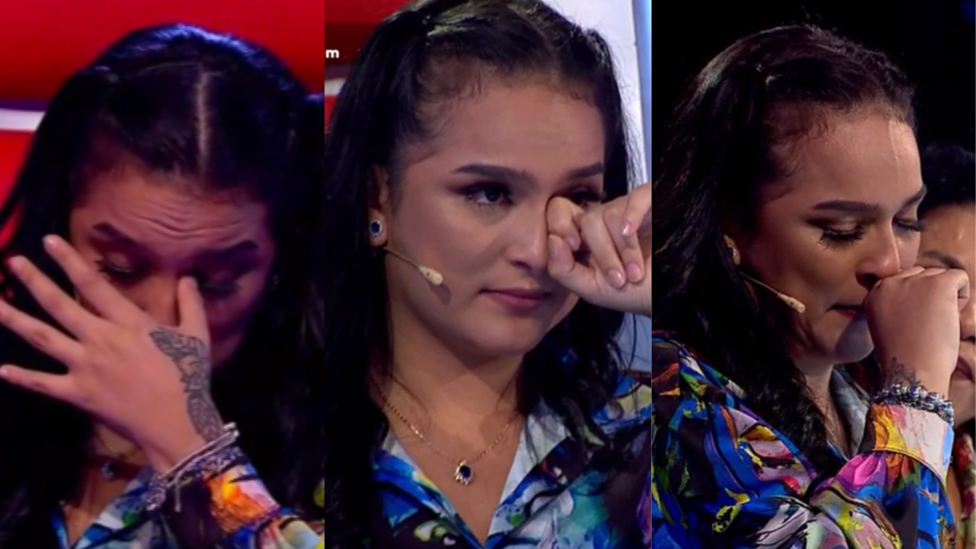 Daniela Darcourt lloró cuando habló de su padre en La Voz Senior. (Captura TV)