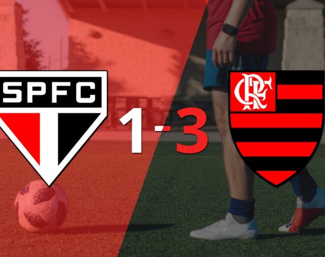 São Paulo fue goleado 3-1 en casa por Flamengo