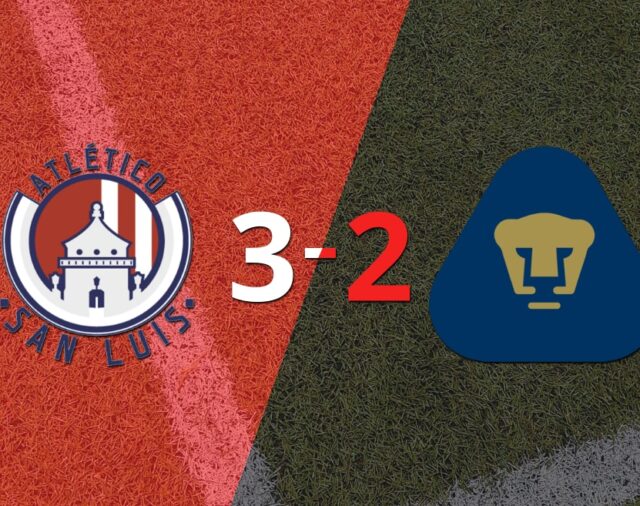 Triunfo de Atl. de San Luis ante Pumas UNAM con hat-trick de Abel Hernández