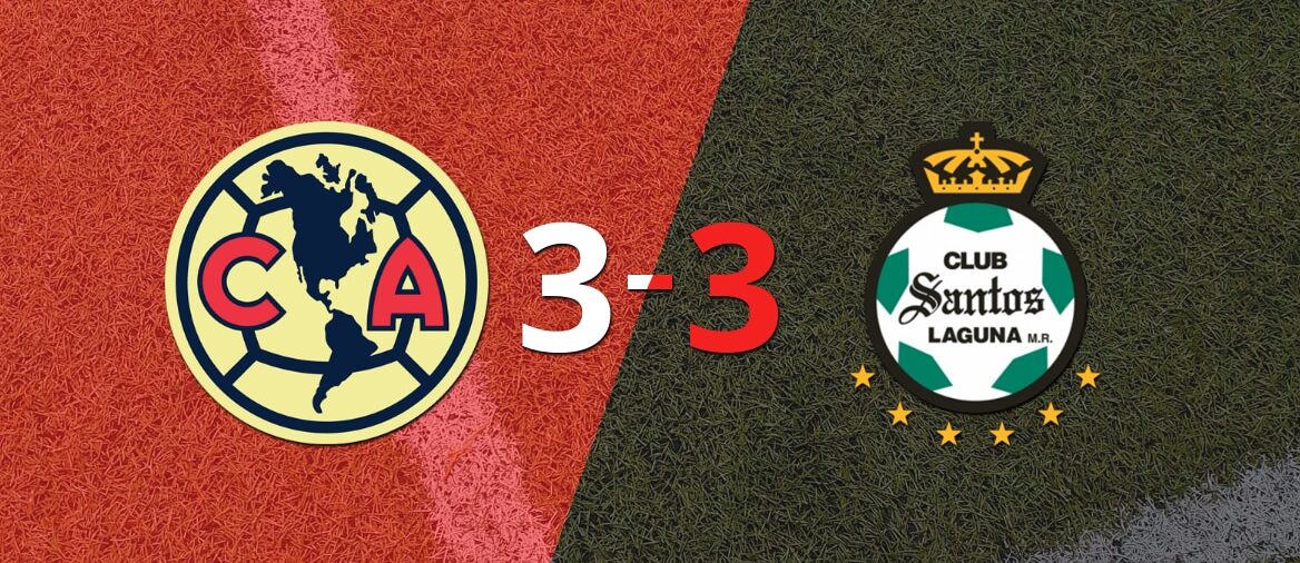 Con dos goles de Leonardo Suárez, Santos Laguna igualó ante Club América