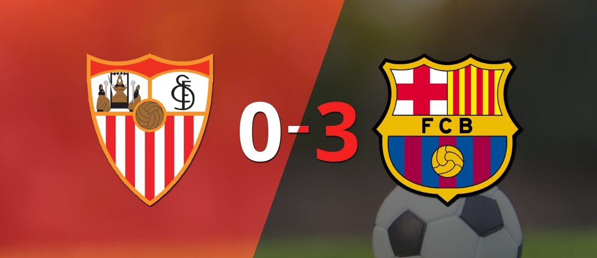 De visitante, Barcelona goleó a Sevilla con un contundente 3 a 0