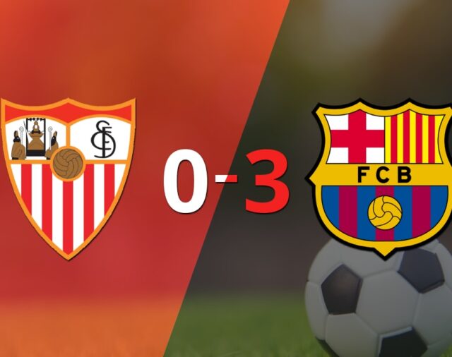 De visitante, Barcelona goleó a Sevilla con un contundente 3 a 0