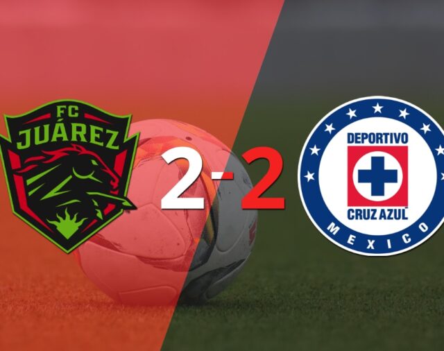 Empate a 2 entre FC Juárez y Cruz Azul