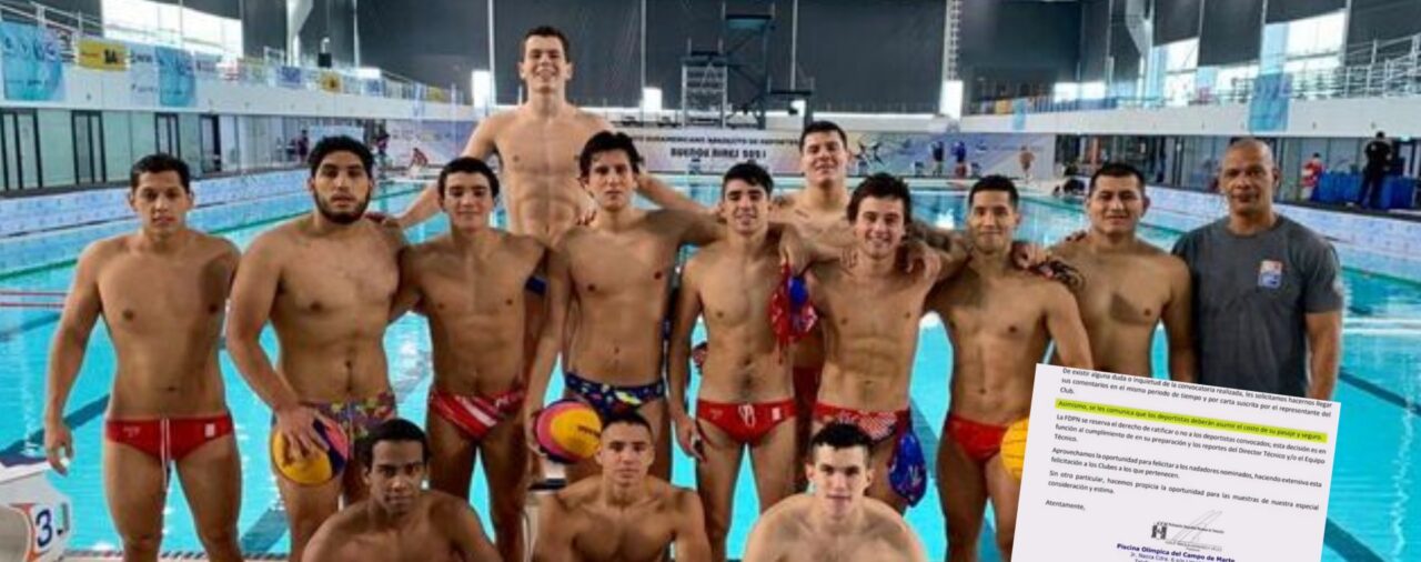 Equipo masculino de waterpolo expone que la Federación no está dispuesta a cubrir gastos de viaje a Paraguay