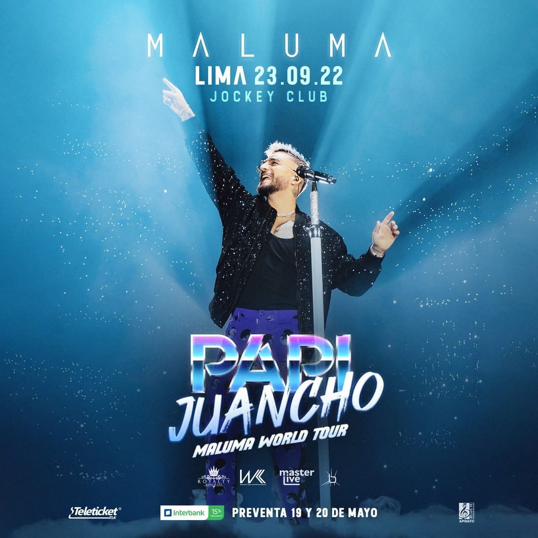 Maluma ofrecerá concierto en Perú el próximo 23 de septiembre. (Foto: Teleticket)