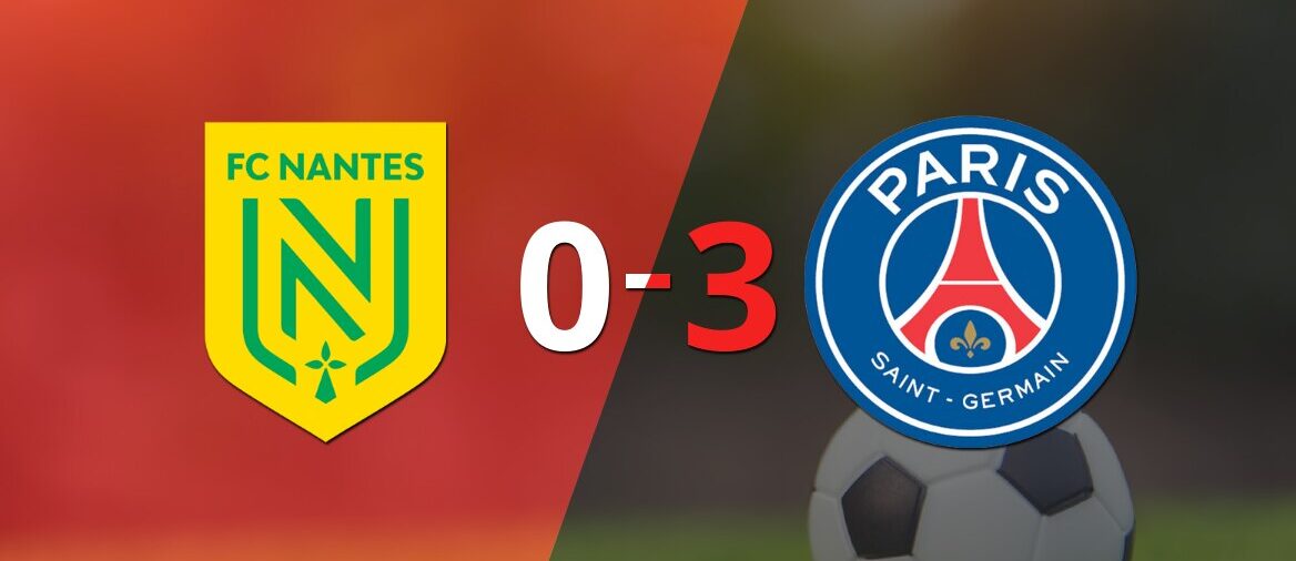 PSG derrotó sin complicaciones a Nantes con doblete de Kylian Mbappé