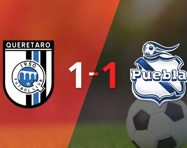 Querétaro y Puebla se reparten los puntos y empatan 1-1