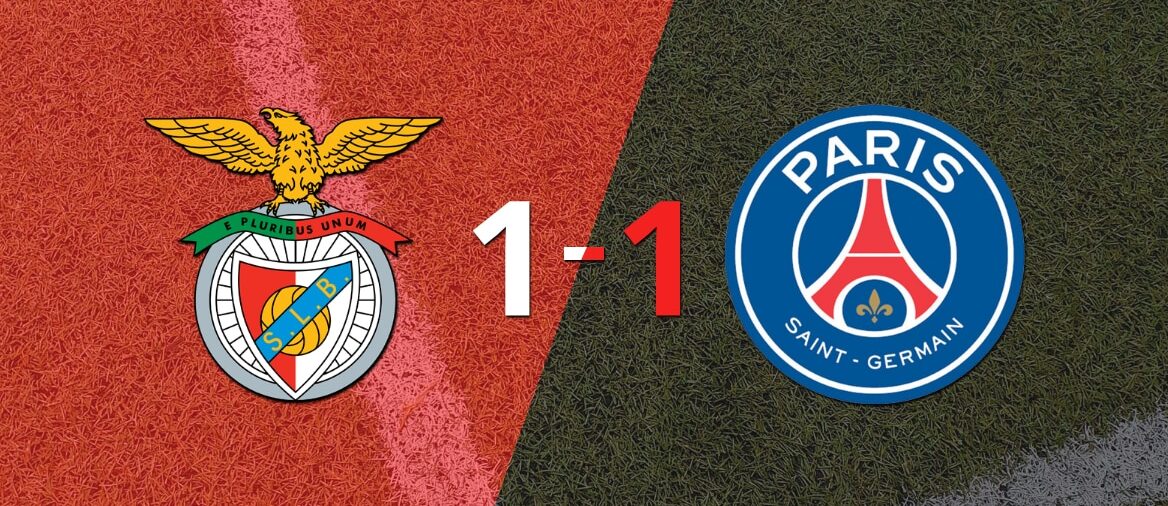 Empate a uno entre Benfica y PSG