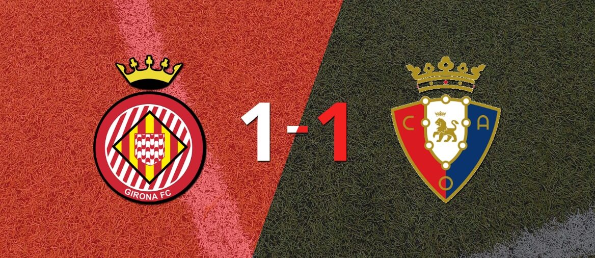 Empate a uno entre Girona y Osasuna