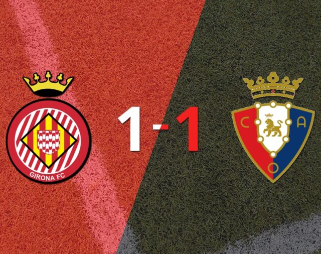 Empate a uno entre Girona y Osasuna