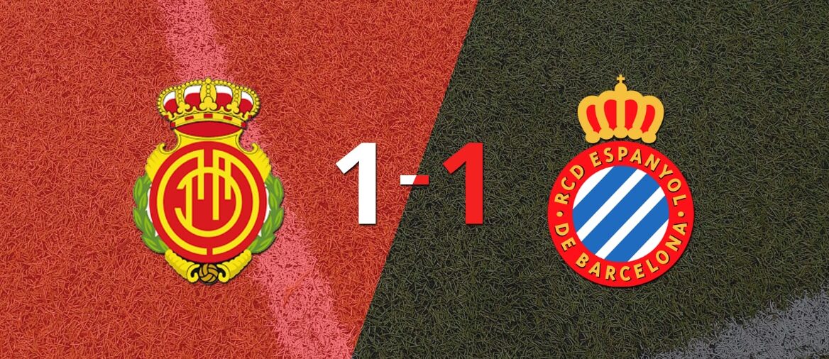 Espanyol logró sacar el empate a 1 gol en casa de Mallorca