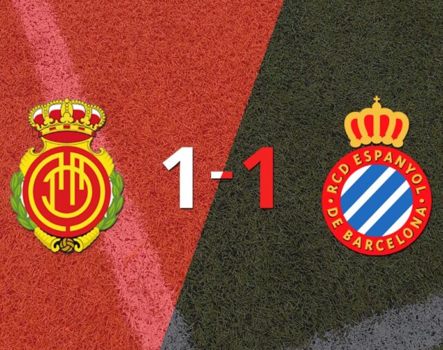 Espanyol logró sacar el empate a 1 gol en casa de Mallorca