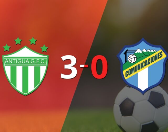 Antigua GFC golea 3-0 como local a Comunicaciones