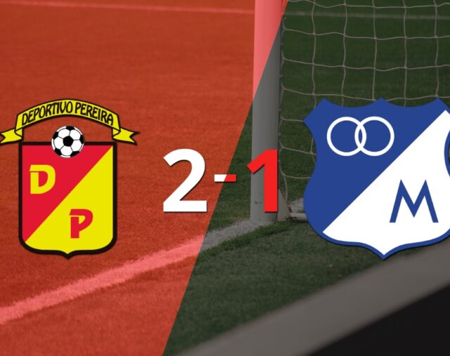 Pereira logra 3 puntos al vencer de local a Millonarios 2-1