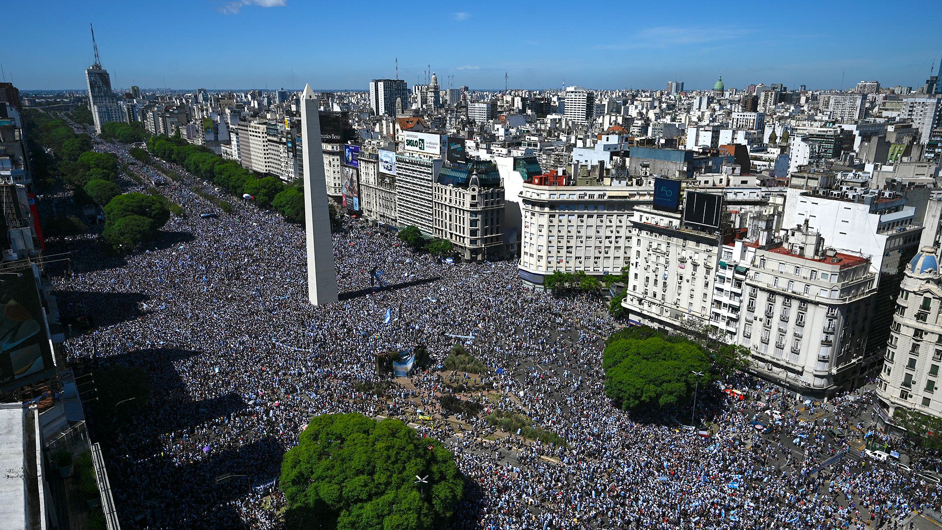 festejos mundial qatar 2022 argentina campeon obelisco portada 10.40hs