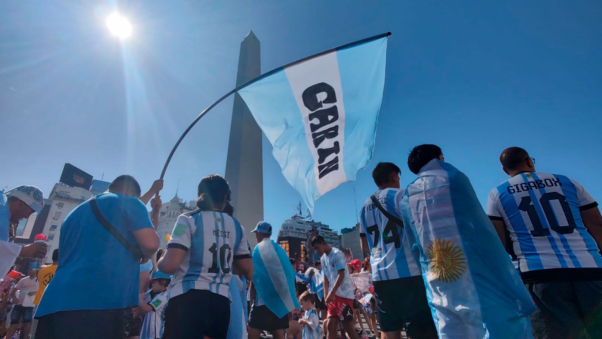 festejos mundial qatar 2022 argentina campeon obelisco