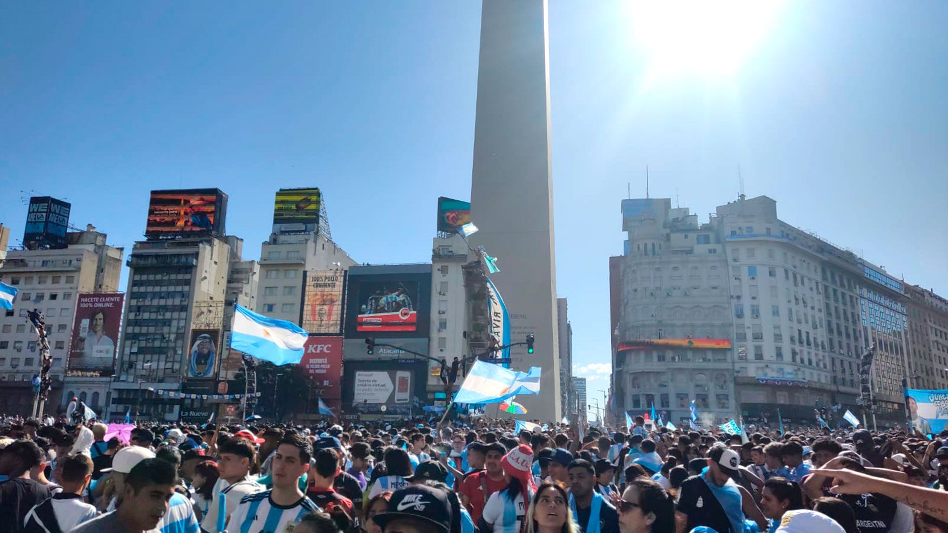 festejos mundial qatar 2022 argentina campeon obelisco