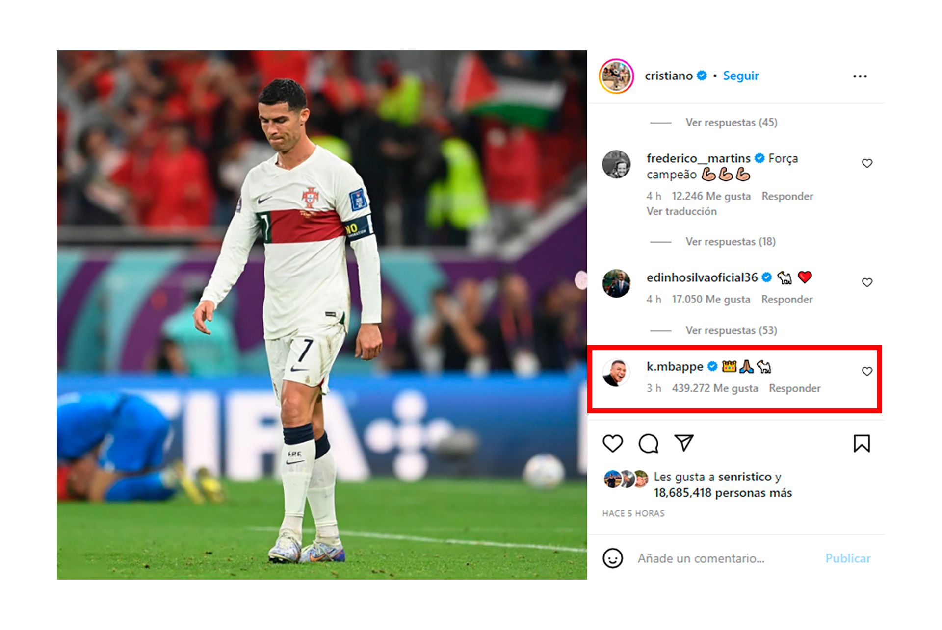 Mbappé y Cristiano Ronaldo