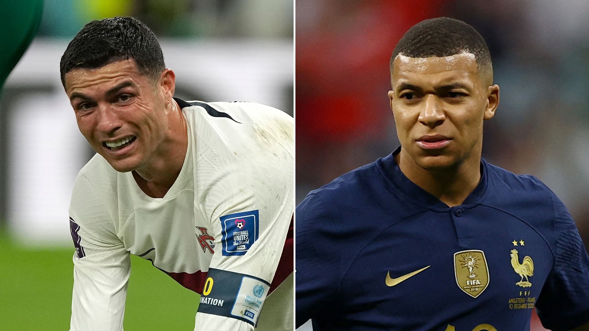 Mbappé y Cristiano Ronaldo