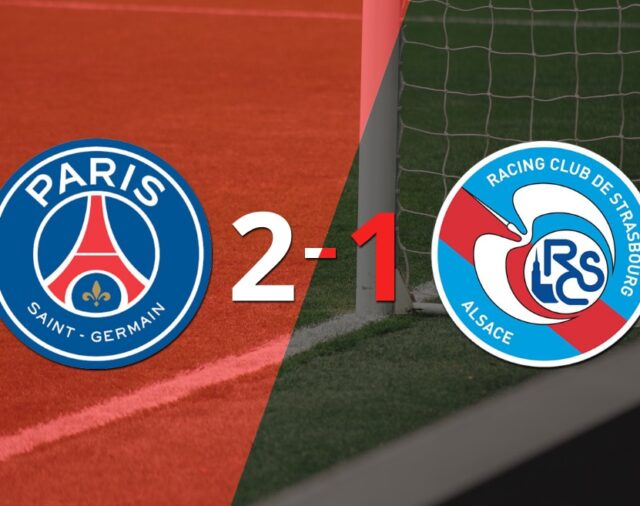 PSG derrotó 2-1 en casa a RC Strasbourg