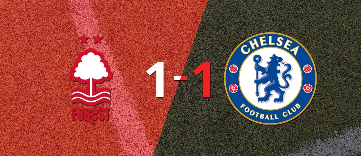 Chelsea logró sacar el empate a 1 gol en casa de Nottingham Forest