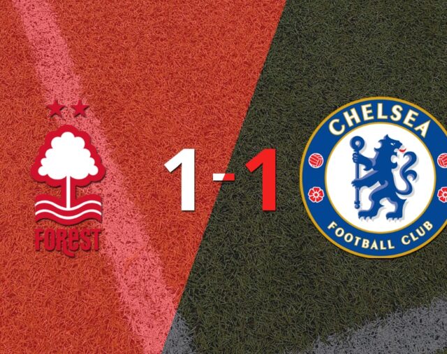Chelsea logró sacar el empate a 1 gol en casa de Nottingham Forest